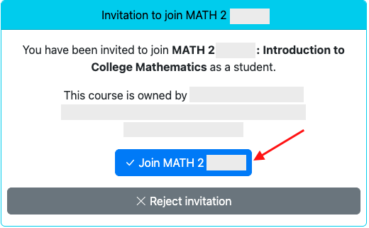 PrarieTest invitation, click Join Math 2